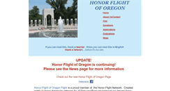 Desktop Screenshot of honorflightoforegon.org